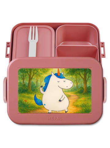 Mr. & Mrs. Panda Bento Box Einhorn Mann Design ohne Spruch in Rot Pastell