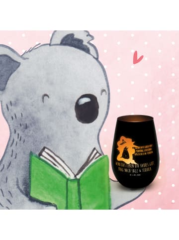 Mr. & Mrs. Panda Windlicht Glas Axolotl Tequila mit Spruch in Schwarz