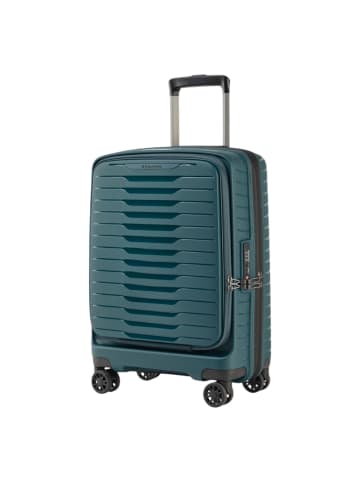 Stratic Novium 4 Rollen Kabinentrolley S 55 cm Laptopfach mit Dehnfalte in petrol