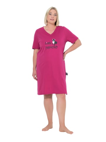 Ulla Popken Nachthemd in fuchsia