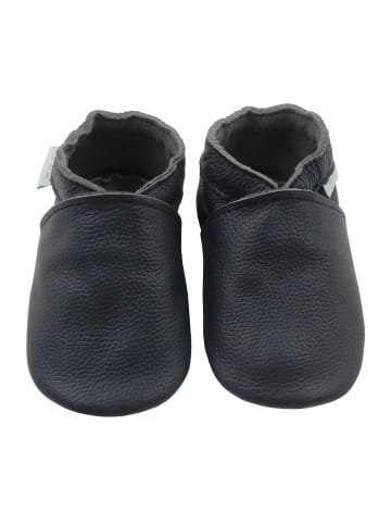 Basrakids Baby Krabbelschuhe aus Leder, weiche Lauflernschuhe mit rutschfester Sohle 