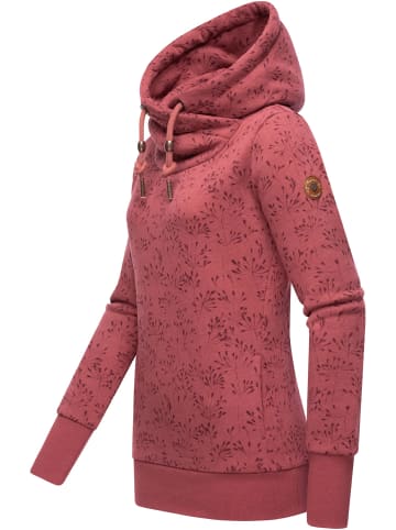 ragwear Hoodie Gripy Flowery in Raspberry