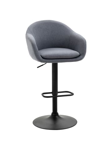 HOMCOM Barhocker-54L x 54B x 92-112H cm-Dunkelgrau