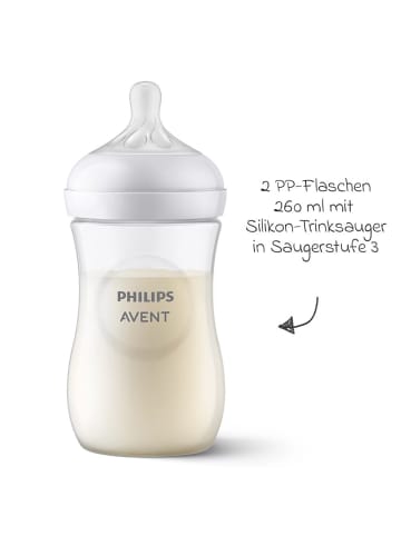 Philips Avent PP-Flasche 2er Pack Natural Response in weiss