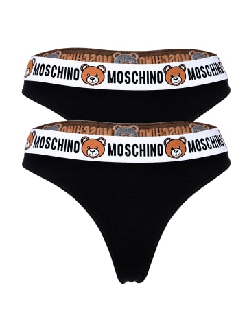 Moschino String 2er Pack in Schwarz