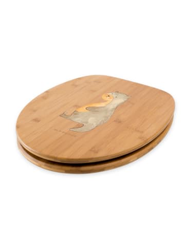 Mr. & Mrs. Panda Holz Klodeckel Otter Bauch ohne Spruch in Braun