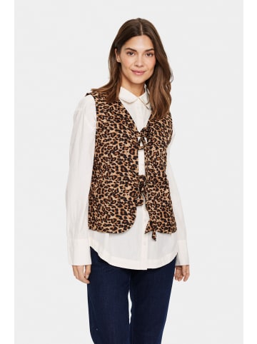 SAINT TROPEZ Weste EvittaSZ Gerade Passform in Black Reg Leo
