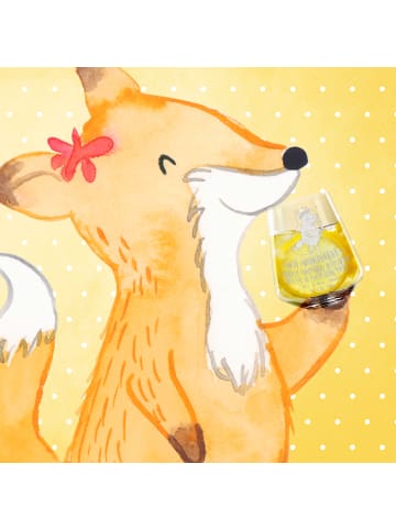 Mr. & Mrs. Panda Blümchentail Glas Capybara Wein mit Spruch in Transparent