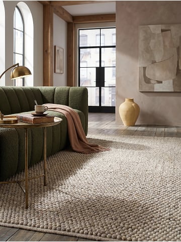 KADIMA DESIGN Teppich Flachgewebe Pflegeleicht MEDWAY Wohnzimmer Modern in Beige