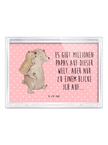Mr. & Mrs. Panda 3D-Bilderrahmen Papa Bär mit Spruch in Rot Pastell