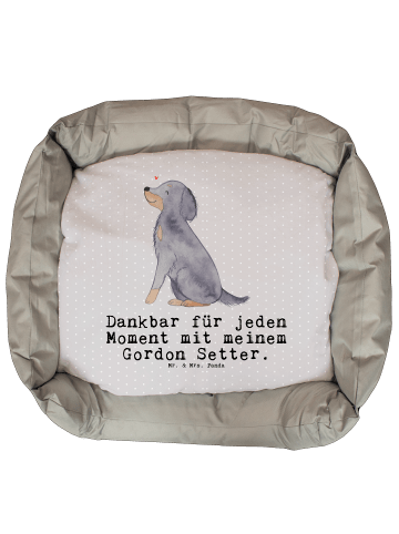 Mr. & Mrs. Panda Hundesofa Gordon Setter Moment mit Spruch in Grau Pastell