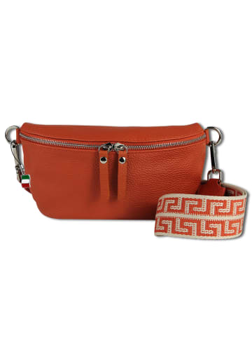 Florence Gürteltasche Leder orange, papaya ca. 25cm