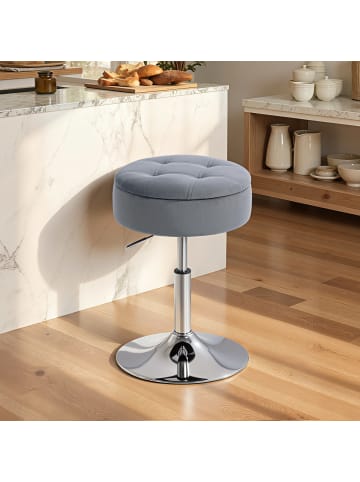 HOMCOM Barhocker-Ø39 x 49-65H cm-Grau