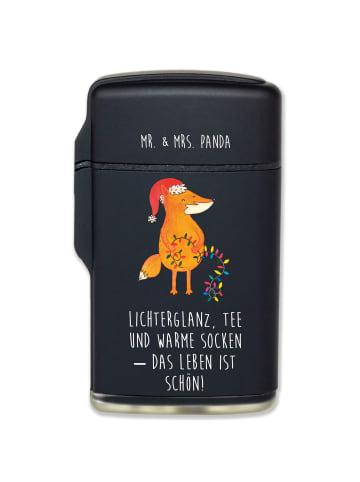 Mr. & Mrs. Panda Feuerzeug Fuchs Weihnachten mit Spruch in Schwarz