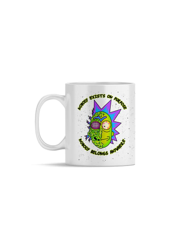 Rick and Morty Rick and Morty Keramikbecher Muster Morty 010 Kaffee- und Teebecher in weiß