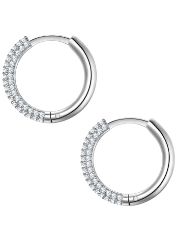 Yokoamii Ohrringe aus Messing mit Zirkonia in silber
