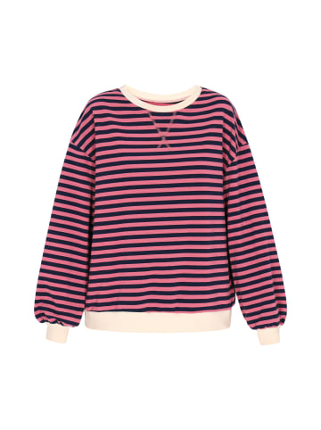 Swirly Sweatshirt in Red Striped