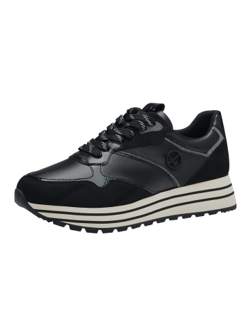 Tamaris Flache Schnürsneaker Schwarz