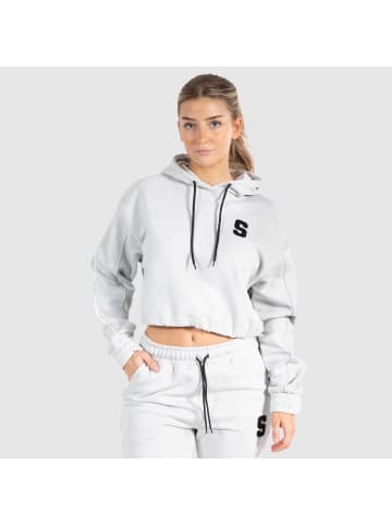 SMILODOX Crop Hoodie Rylanda in Grau