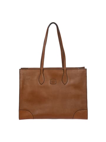 BRIC`s Volterra Shopper Tasche M Leder 40.5 cm Laptopfach in tobacco