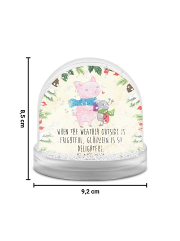 Mr. & Mrs. Panda glitzerkugel Glühschwein Smörle mit Spruch in Naturpapier