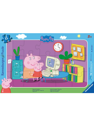 Ravensburger Peppa am Computer Rahmenpuzzles 15 Teile