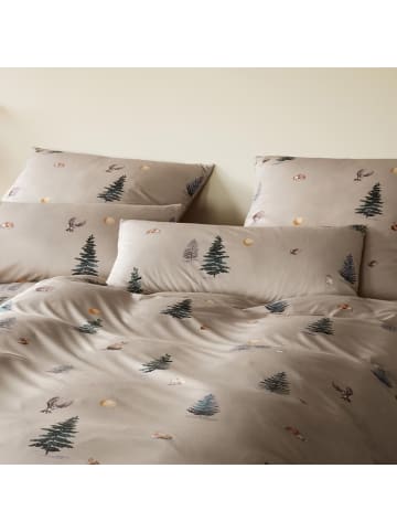 Elegante Bettwäsche Winterwald in nougat