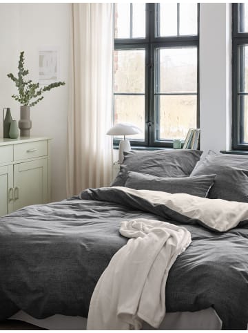 Irisette Bettwäsche Mako-Satin  Wave HK in grau
