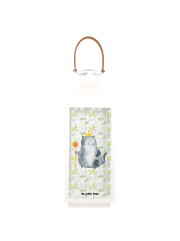 Mr. & Mrs. Panda Outdoor Laterne Katze König ohne Spruch in Transparent