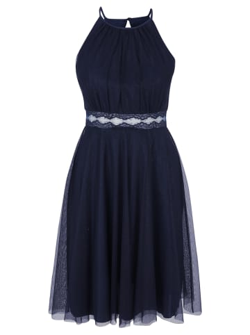 Vera Mont Cocktailkleid im Glitzer-Look in Dark Blue/Silver