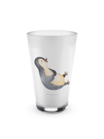 Mr. & Mrs. Panda Longdrinkglas Pinguin Lachen ohne Spruch in Transparent
