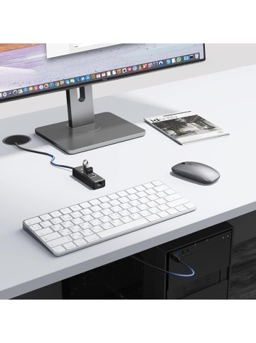 Orico PW3UR25-U3 USB-Hub mit 4 Anschlüssen (3x USB-A 3.0, 1x RJ45 2,5G Ethernet)