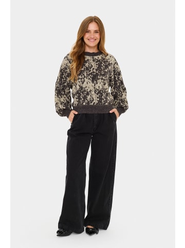 SAINT TROPEZ Strickpullover NahlaSZ Oversize fit in Gunmetal Melange