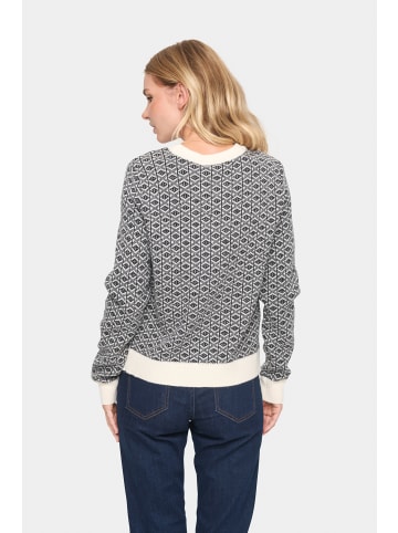 SAINT TROPEZ Strickpullover HerelSZ Lockere Passform in Black