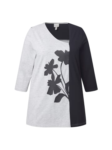 Ulla Popken Shirt in grau melange