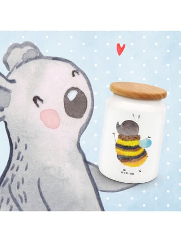 Mr. & Mrs. Panda zuckerdose Hummel flauschig ohne Spruch in Weiß