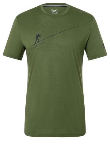 super.natural Merino T-Shirt in grün