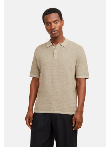 Jack & Jones Poloshirt 'JJEGEORGE KNIT POLO' in beige