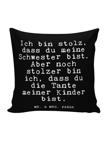 Mr. & Mrs. Panda Sofakissen Ich bin stolz, dass... mit Spruch in Schwarz