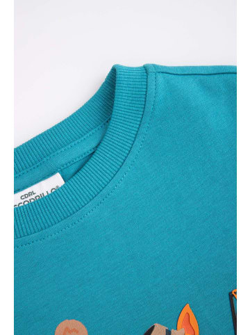 Coccodrillo Langarmshirt aus Baumwolle in türkis