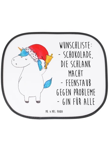 Mr. & Mrs. Panda auto hitzeschutz Einhorn Weihnachtsmann mit Spruch in Weiß