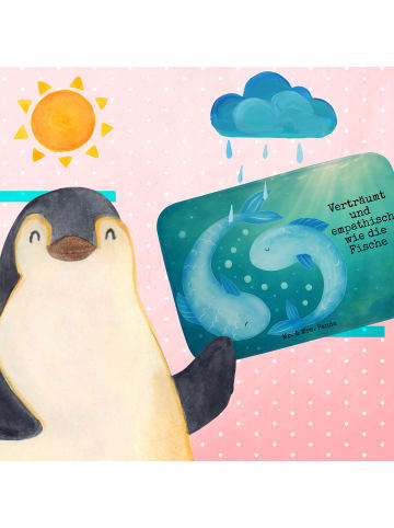 Mr. & Mrs. Panda Badezimmerteppich Sternzeichen Fische Design mi... in Weiß