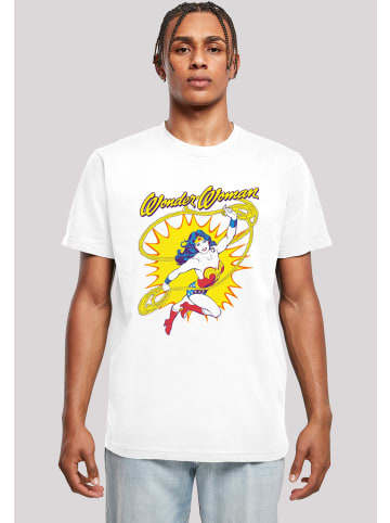 F4NT4STIC T-Shirt DC Comics Wonder Woman Vintage Leap in weiß
