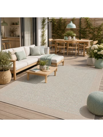 Pergamon Panama In- und Outdoor Teppich – Moderne Natur - Ethno Designs in Mintgrün