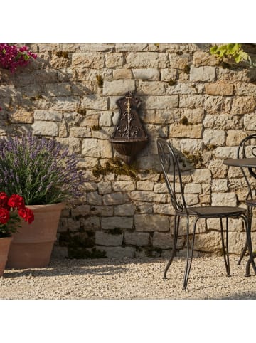 relaxdays Wandbrunnen in Braun - (B)24,5 x (H)42 x (T)11,5 cm