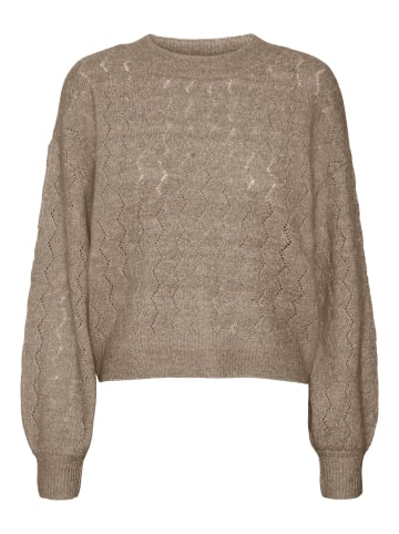 Vero Moda Strickpullover in Silver Mink
