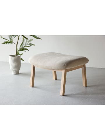 ebuy24 Pouf Rile Beige 70 x 60 cm