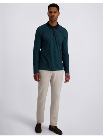 Pierre Cardin Langarm-Poloshirt in Mediterranea