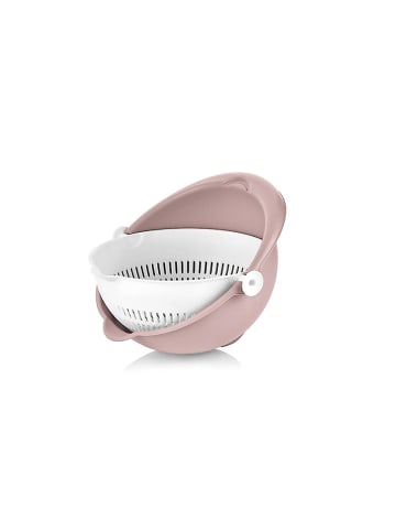 COFI 1453 Küchensieb mit schwenkbarem Schüssel ø25 x 12 cm - Praktisch in Rosa