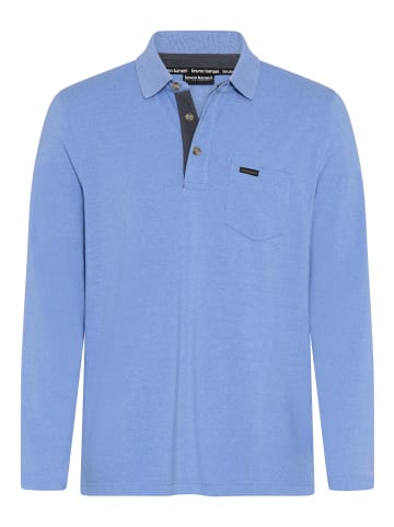Bruno Banani Langarm-Poloshirt in blau